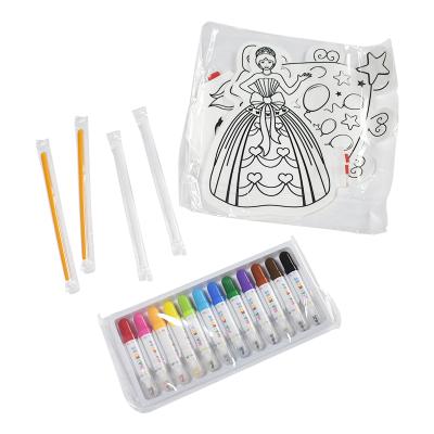 China Wholesale Nox-Toxic UCI Kids Art Set 12 Colors Marker Set Drawing Art Set With Painting Balloons for sale