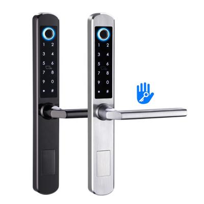 China 304 Stainless Steel Fingerprint Card Safe Keyless Electronic Smart Door Lock Digital BLE Wifi for sale