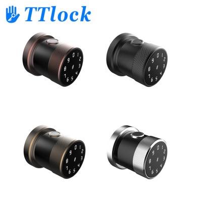 China Instead of Old Button TTlock BLE Protocol Bedroom Door Button Digital Cylinder Lock Smart Fingerprint Lock for sale