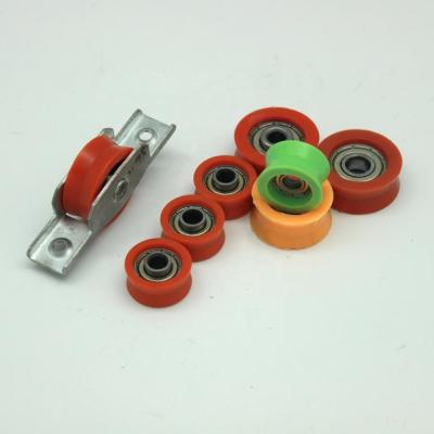 China Industries V Groove Guiding Small Plastic Pulley Wheels With Bearings For Rail Sliding for sale