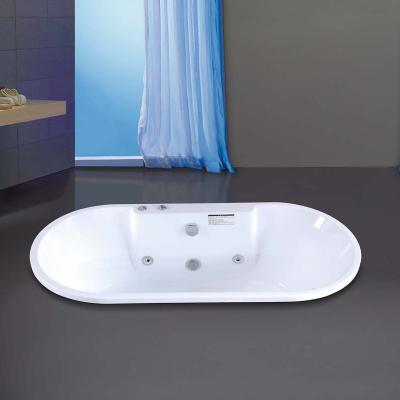 China BALISI Freestanding Oval Shape Color Hotel Use White Wall Inbuilt In Massage Bathtub To Hide Built In Bathtub for sale