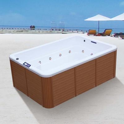 China BALISI freestanding 3 meters with control panel spa surfing square design bathtub outdoor garden for sale