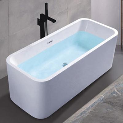 China BALISI Freestanding 1.7 Meter Square Solid Color With Rounded Corners No Decoration No Faucet Standing Adult Modern Bathtub for sale