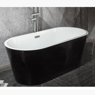 China BALISI Best Freestanding Selling Goods Using Acrylic White Oval Shape Modern Black Freestanding Bathtub for sale