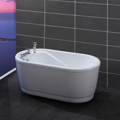 China BALISI Small Freestanding Shape Bathtub Acrylic White Cheap Colored Freestanding Small Size Acrylic Oval Custom Bathtub for sale