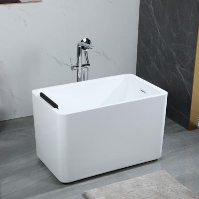 China BALISI Freestanding Mini Portable Acrylic White Free Standing 120cm Modern Square Bathtub From Japan for sale