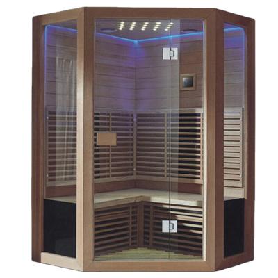 China Low EMF Person Computer Control Panel BALISI Sauna 3-4 Far Infrared Sauna Room Home Indoor Infrared Mobile Dry Steam Sauna for sale