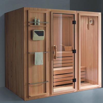 China Sauna Wooden Room Computer Control Panel 2 People Design Infrared Dry Sauna Room for sale