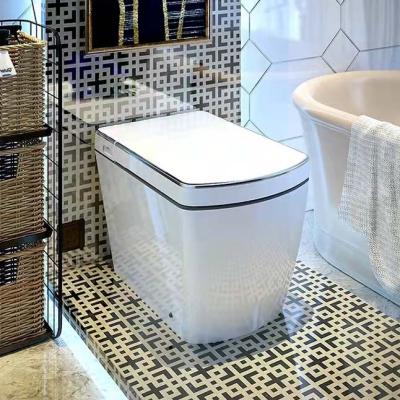 China New European Style Floor-Mounted Double-Flow Square Or Wall Mount Automatic Ceramic Bathroom One-Piece Smart Toilet Sanitary Ware for sale