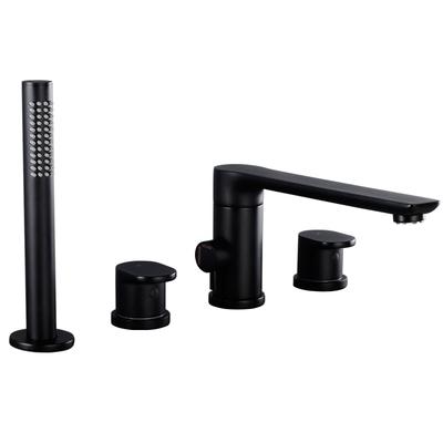 China Without sliding bar BALISI hot and cold water mixer black color Europe cupc bathtub mixer waterfall brass bathtub faucet for sale