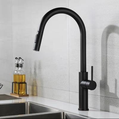 China Pull out BALISI hot and cold water mixer tap gold / black /chrome /nickle color kitchen faucet pull out for sale