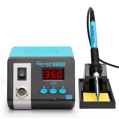 China Chuera CSD-969D High Quality Adjustable Temperature 75W Digital Display SMD ESD Lead Free Soldering Station for sale