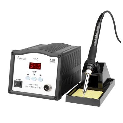 China Rework CSD-990 90W Constant Temperature High Frequency Lead Free ESD Digital PCBA Repair SMD BGA Soldering Station With 200 Series Soldering Tips for sale