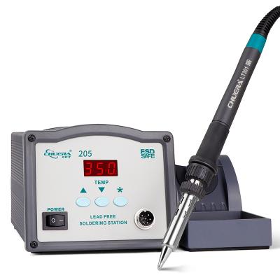 China Digital Temperature Display 205 150W High Quality Constant Temperature Adjustable High Frequency Lead Free ESD Digital Soldering Station for sale