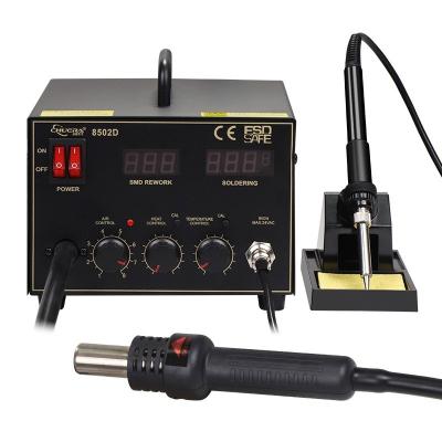 China PCBA Repair SMD BGA Rework Chuera 8502D 750W Hot Air Rework Station Hot Pneumatic Gun and Soldering Iron 2 in 1 Dual-digital Display SMD Soldering Station for sale