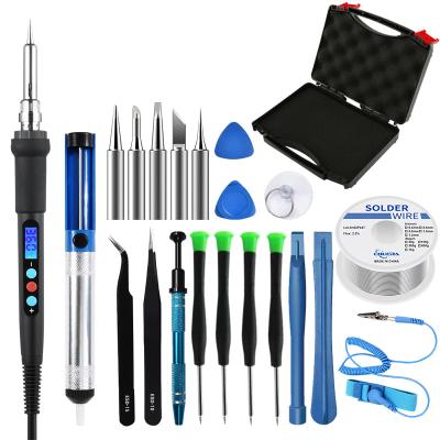 China Soldering Work 22 in 1 Professional Soldering Iron Set with Digital Display Constant Temperature Soldering Iron Kits for Mobile Phone repair for sale