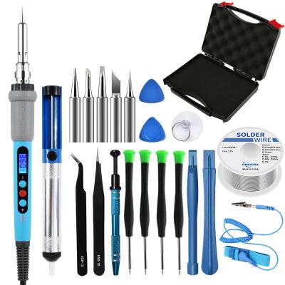 China High Quality 60W DIY Labor Repair Soldering Tool Kit with Digital Display Constant Temperature Soldering Iron for Mobile Phone Repair for sale