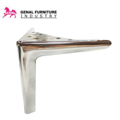 China Heavy duty furniture parts design silver modern sofa feet metal chrome sofa legs for sale