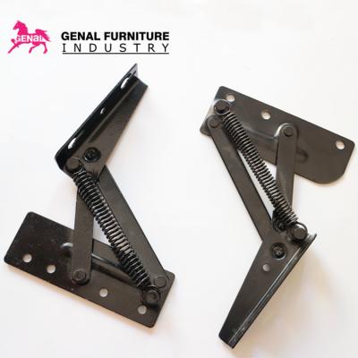 China Flexible storage black iron frame sofa bed mechanism hinge with strong spring for sale