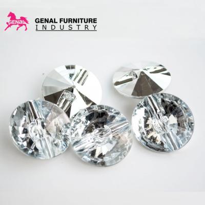 China 14mm Round Transparent Crystal Shank Button STS-07 Sustainable  Dry Cleaning for sale