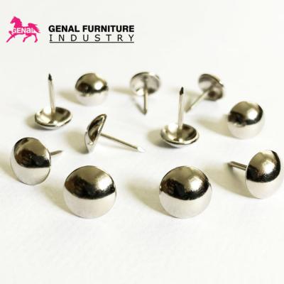 China Nickel round nailhead furniture upholstery hardware metal decorative sofa bubble nails for sale