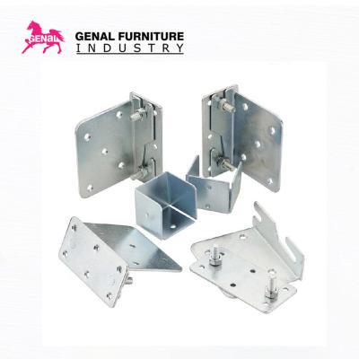 China Bed hardware bed components metal bed connecting bracket for sale 2.0 mm thickness for sale