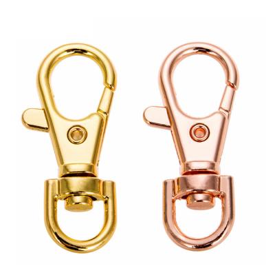 China Fashionable Gold Jewelry Findings Key Ring Metal Premium Lobster Claw Clasps 360 Snap Swivel Trigger Hooks For Jewelry Findings And Components for sale