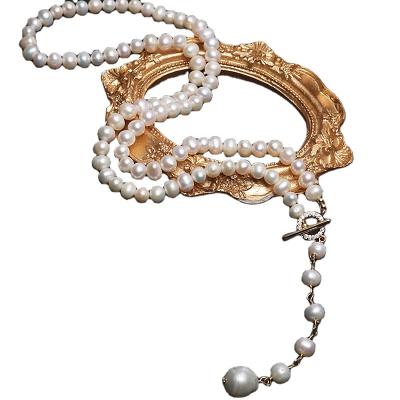 China Vintage Nature Pearl OT Loop Necklace for sale