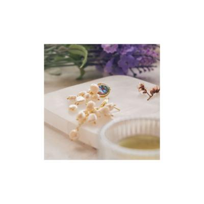 China High Quality Factory Manufacture Customized EMMA EM016 By Handmade All Nature Pearl And Shell Earrings for sale