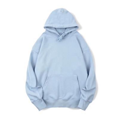 China Windproof 350 Gram Drop Shoulder Terry Solid Color Embossed Logo Hoodie Fashionable Sweatshirts for sale