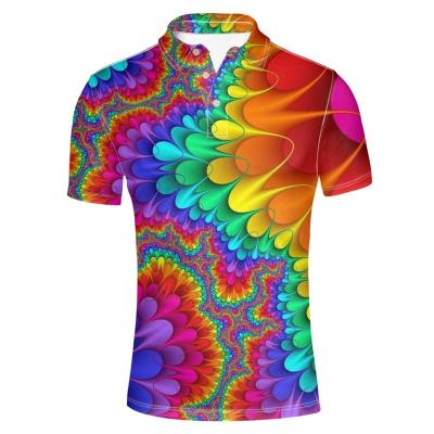 China Anti-pilling Fashion Adult Men's Casual Aloha Shirt Short Sleeve Top Tees for sale