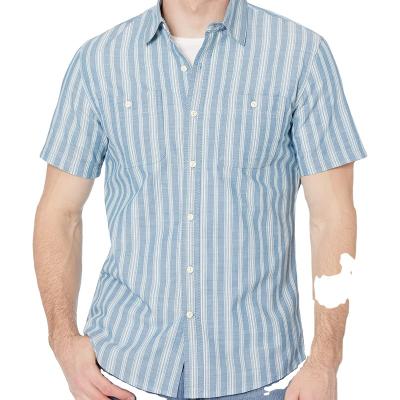 China Anti-Pilling Mens Shortsleeve Classic Cambric Shirt for sale