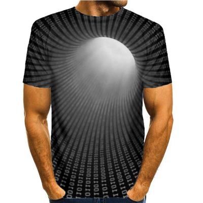 China Anti-Wrinkle Mens Shirt 3D Printing Graphic 3D Abstract Print Daily Short Sleeve Tops for sale