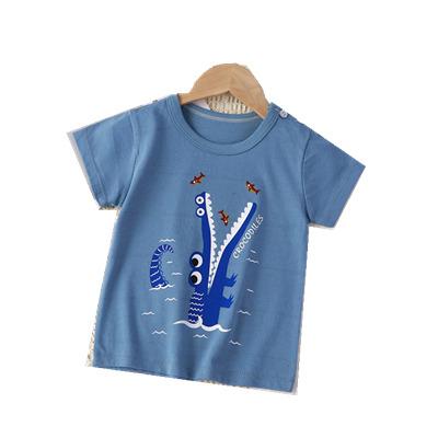 China Breathable Summer Kids T-shirts Cartoon Dinosaur Car Bear Tees For Boys And Girls Short Sleeve Top Kids Clothes for sale