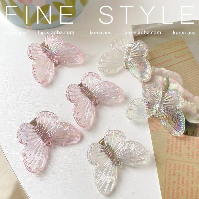 China Korean Wholesale Stylish Plastic Hair Accessories Mini Hair Accessories Butterfly Hair Clip Women Girls Hair Accessories for sale