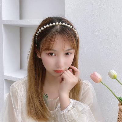 China New Design Hair Accessories Pearl Hair Band Girls Hair Accessories Women Wedding Party Imitation Headband Bridal Hair Circle for sale