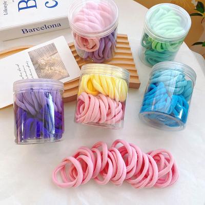 China One Selling Simpel Hair Tie Solid Color Ponytail Hot Elastic Seamless Cotton Hairbands For Girls for sale