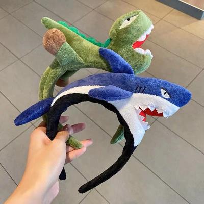 China Creative Cute Crab Animal Plush Headband Dinosaur Cartoon Funny Headband For Girls Headband Hair Accessories For Women for sale