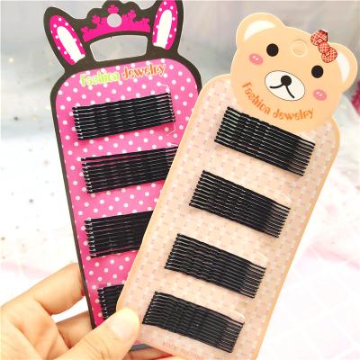 China Wholesale Decoration Classic Black Paint Basic Simple Hair Clip Set For Women Accessories Hairpins For Girls for sale