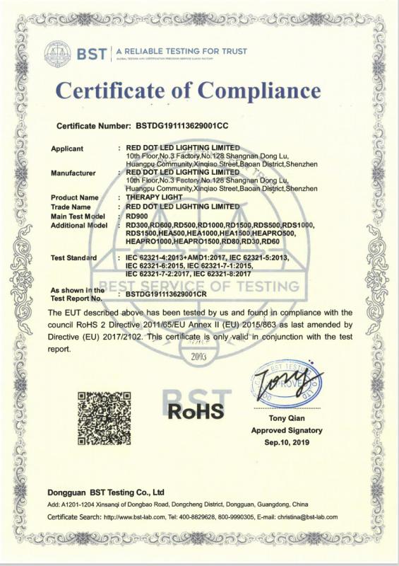 RoHS - Shenzhen Yoroso Technology Co.,Ltd