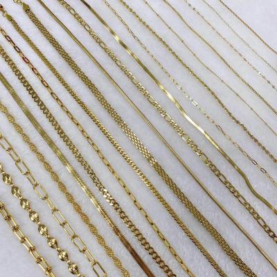 China FASHIONABLE 18k Stainless Steel Cuban Link Chain High Quality Gold Plated Rope Snake Figaro Lobster Clasp For Man Women Necklace for sale