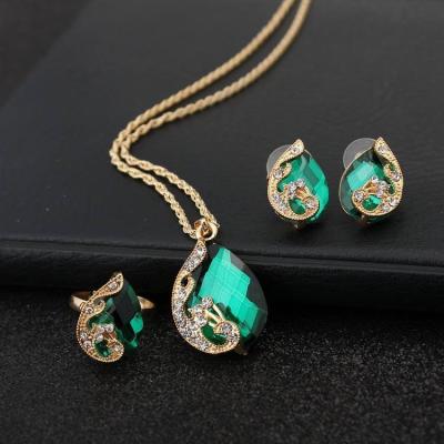 China Wholesale Price FASHIONABLE Elegant Charm HOVANCI Fine Jewelry Earrings and Crystal Pendant Jewelry Set for sale