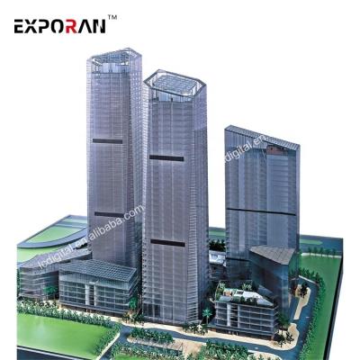 China The exhibition construction model of high grade office building for commercial premises applies to real estate for sale