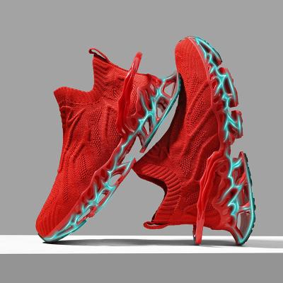 China Cushioning sock shoes, men's mesh sports shoes, men's running shoes, summer breathable shoes, 2023 new fashionable shoes, blade shoes for sale