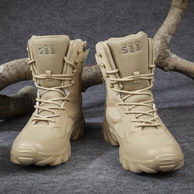 China Cushioning Breathable Hiking Desert Outdoor Climbing Shoes Boots Tactical Training Men Boo for sale