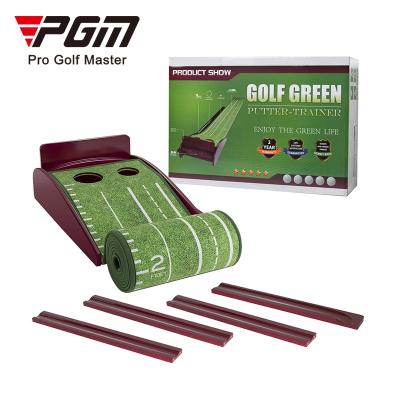 China PGM TL013 Training Wooden Base Putting Practice Mat Green Game Slope Indoor Golf Putting Mat for sale