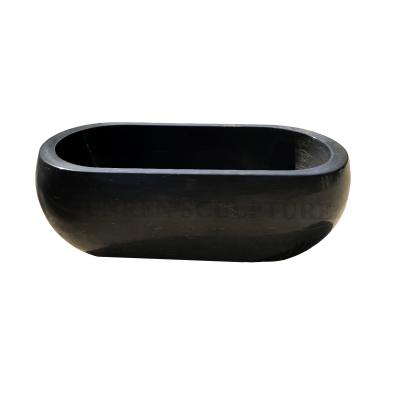 China European Factory Price Marble Stone Bathtub Black Marble Bathtub With Hand Carved for sale