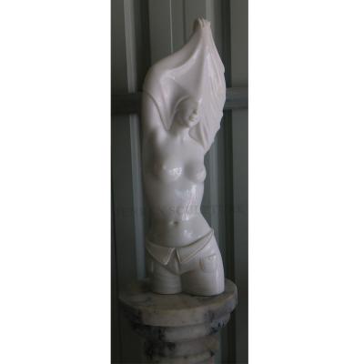 China EU Factory Price Hand Carved Nude Sculpture Bust Woman Bust Statue Marble Stone Sculpture Statue for sale