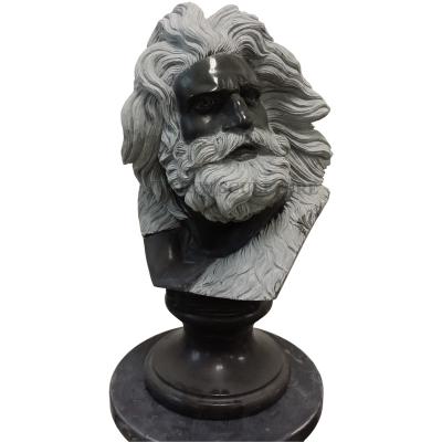 China Factory Price EUROPEAN Hand Carved Stone Marseille Bust Statue Marble Sculpture for sale