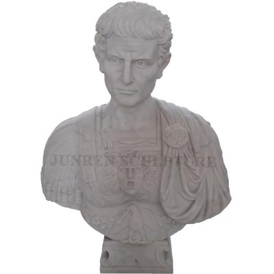 China Factory Price EUROPEAN Hand Carved Marble Stone Caesar Head Statue Caesar Bust Statue Sculpture Marble for sale